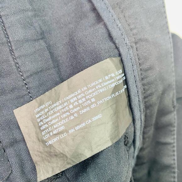 Theory Men's Zaine Patton Plus 2 Pants Black Size 31  NWT - Picture 9 of 16